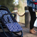 Pram Liner - Navy Whales - Outlook Baby