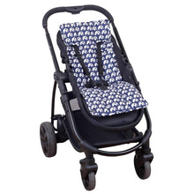 Load image into Gallery viewer, Pram Liner - Navy Elephants - Outlook Baby