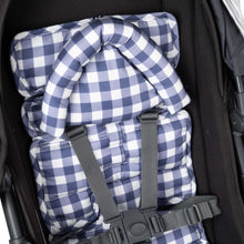 Load image into Gallery viewer, Mini Pram Liner with adjustable head support - Bluestone GIngham RRP $54.95