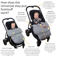 Load image into Gallery viewer, Jersey Cotton Stay-Put Pram Quilt/Footmuff - Wheat