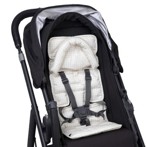 Mini Pram Liner with adjustable head support - Wheat Gingham RRP $49.95
