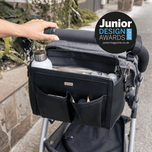 Load image into Gallery viewer, UPDATED Amelia Convertible Pram Caddy- Black v2 RRP $129.95