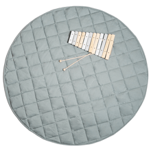 Load image into Gallery viewer, Jersey Quilted Play Mat (Waterproof Backing) - Sage