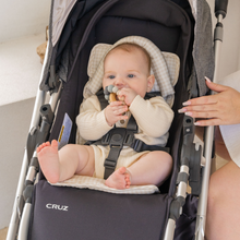 Load image into Gallery viewer, Mini Pram Liner with adjustable head support - Wheat Gingham RRP $49.95