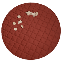 Load image into Gallery viewer, Jersey Quilted Play Mat (Waterproof Backing) - Rust