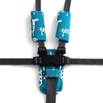 3 Piece Harness Cover Set - Teal Giraffe - Outlook Baby