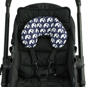 Head Hugger Neck Support  - Navy Elephant - Outlook Baby