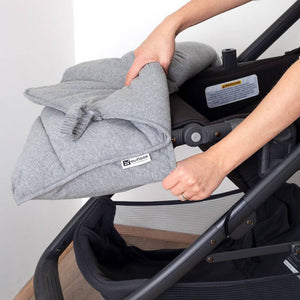 Universal Stay-Put Pram Quilt/Footmuff- Charcoal - Outlook Baby
