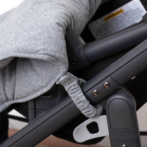 Universal Stay-Put Pram Quilt/Footmuff- Charcoal - Outlook Baby