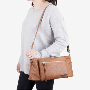 VANCHI Pram Caddy Shoulder Strap - Tan