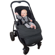 Load image into Gallery viewer, Universal Stay-Put Pram Quilt/Footmuff- Charcoal - Outlook Baby