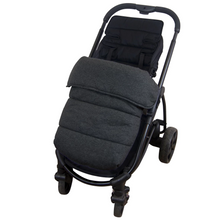 Load image into Gallery viewer, Universal Stay-Put Pram Quilt/Footmuff- Charcoal - Outlook Baby