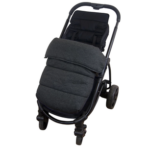 Universal Stay-Put Pram Quilt/Footmuff- Charcoal - Outlook Baby