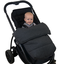 Load image into Gallery viewer, Universal Stay-Put Pram Quilt/Footmuff- Charcoal - Outlook Baby
