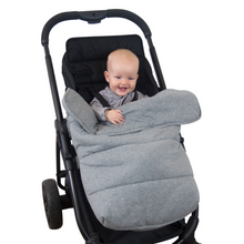 Load image into Gallery viewer, Universal Stay-Put Pram Quilt/Footmuff - Light Grey - Outlook Baby