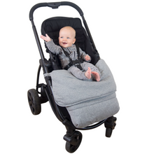 Load image into Gallery viewer, Universal Stay-Put Pram Quilt/Footmuff - Light Grey - Outlook Baby