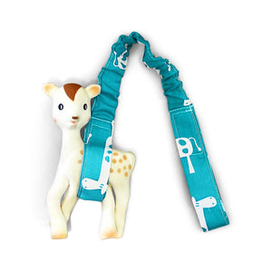 Toy Strap - Teal Giraffe - Outlook Baby