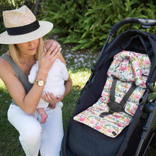 Load image into Gallery viewer, Pram Liner with built in head support - Floral Delight - Outlook Baby