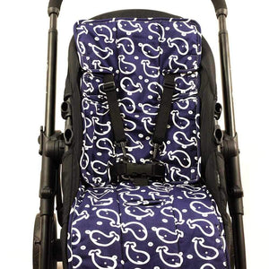 Pram Liner - Navy Whales - Outlook Baby