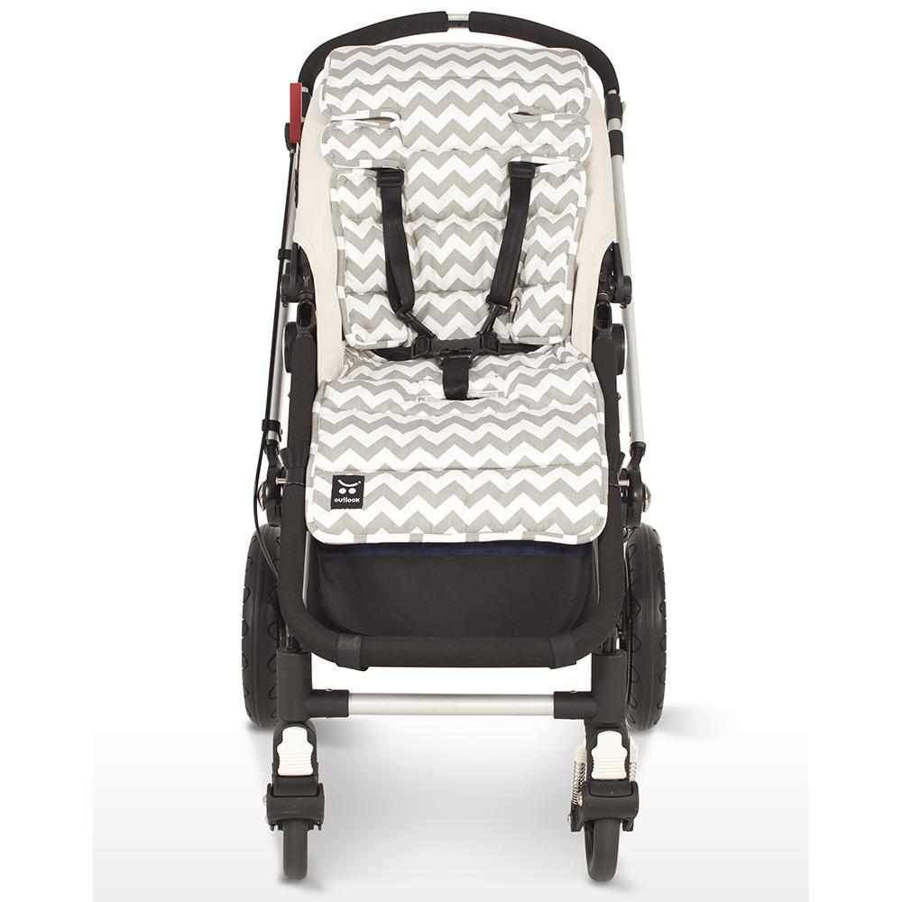 Pram Liner - Grey Chevron - Outlook Baby