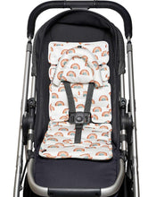Load image into Gallery viewer, Mini Pram Liner with adjustable head support - Rainbows RRP $49.95