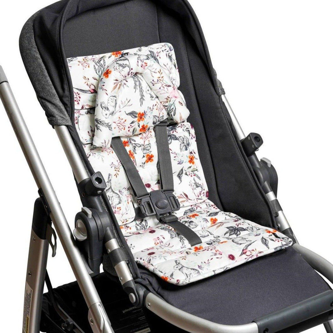 Mini Pram Liner with adjustable head support - Enchanted Bunnies RRP $49.95