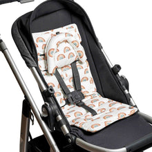 Load image into Gallery viewer, Mini Pram Liner with adjustable head support - Rainbows RRP $49.95