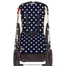 Load image into Gallery viewer, Pram Liner - Navy Crosses - Outlook Baby