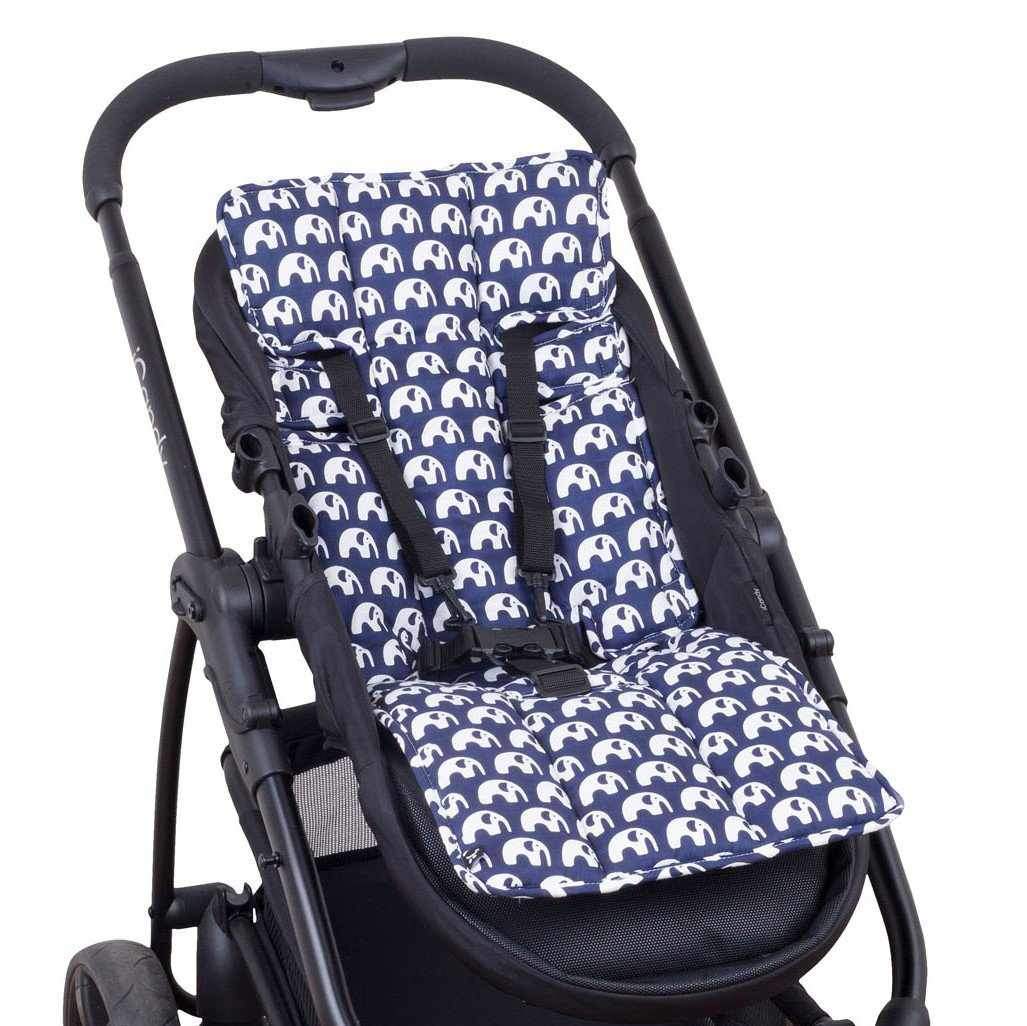 Pram Liner - Navy Elephants - Outlook Baby