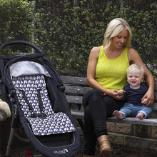 Load image into Gallery viewer, Pram Liner - Navy Elephants - Outlook Baby