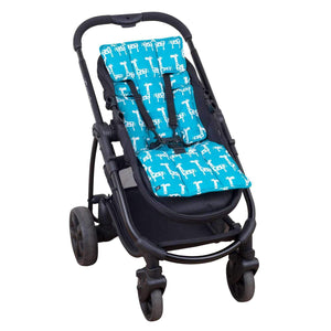 Pram Liner - Teal Giraffe - Outlook Baby